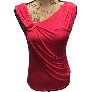 {Bebe} Summer Pink Wrap Blouse